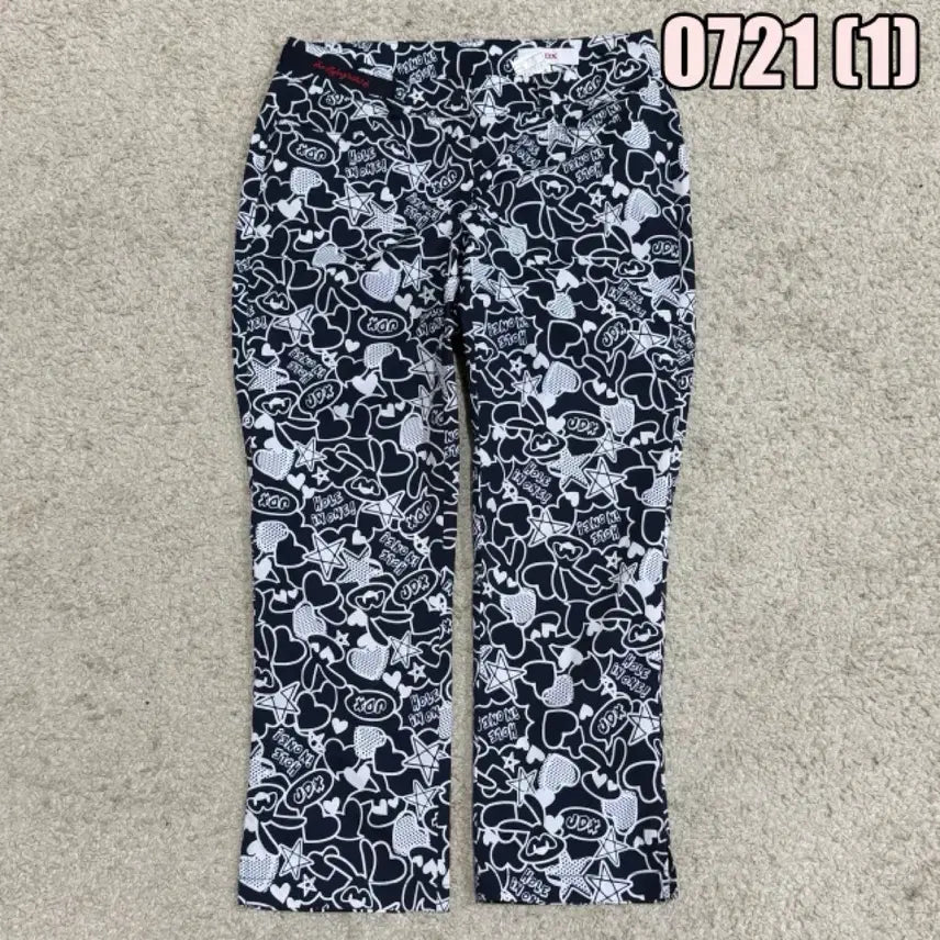 [BUNJANG] JDX Women's Black Patterned Golf Pants / JDX 여성 골프 바지 블랙 패턴