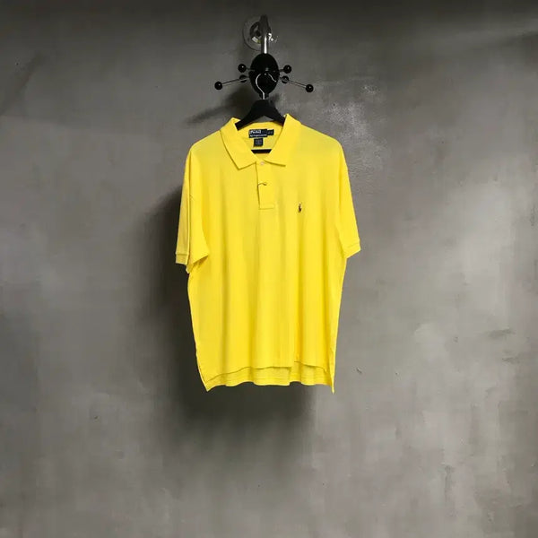 [BUNJANG] Polo Ralph Lauren PK Short Sleeve Polo Shirt Yellow M / 폴로 랄프로렌 PK 반팔 카라티 옐로 M