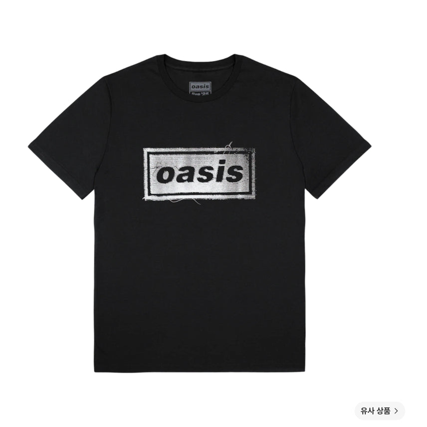 [BUNJANG] Oasis Thread Logo T-shirt Black / oasis 오아시스 라이브 '25 스레드 로고 티셔츠 블랙 MD 엠디