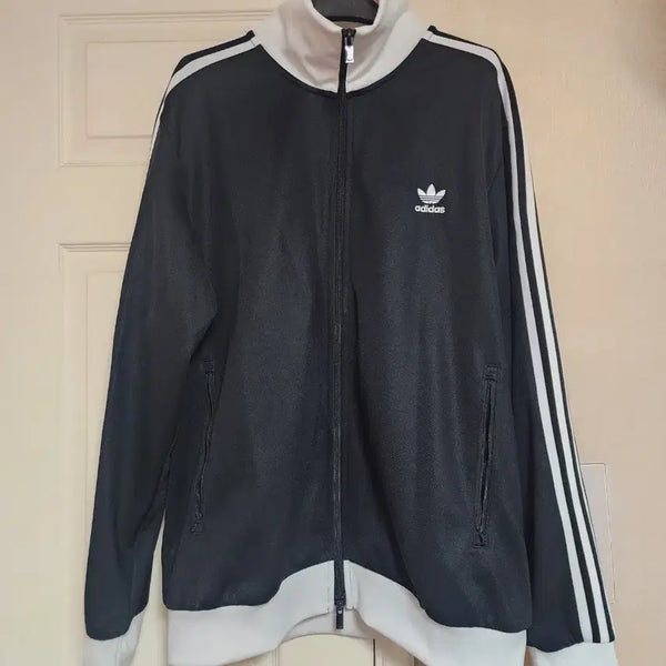 [BUNJANG] Adidas Track Top Jersey Black White / 아디다스 트랙탑 져지 블랙 화이트