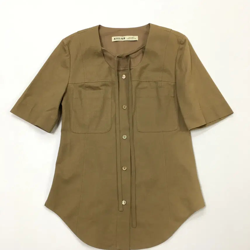 [BUNJANG] Lucky Chouette Women's Short Sleeve Shirt Blouse / 24년도 럭키슈에뜨 여성 반팔 셔츠 블라우스