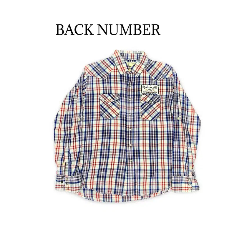 [BUNJANG] Back Number Checkered Shirt / (95) 백넘버 체크 셔츠
