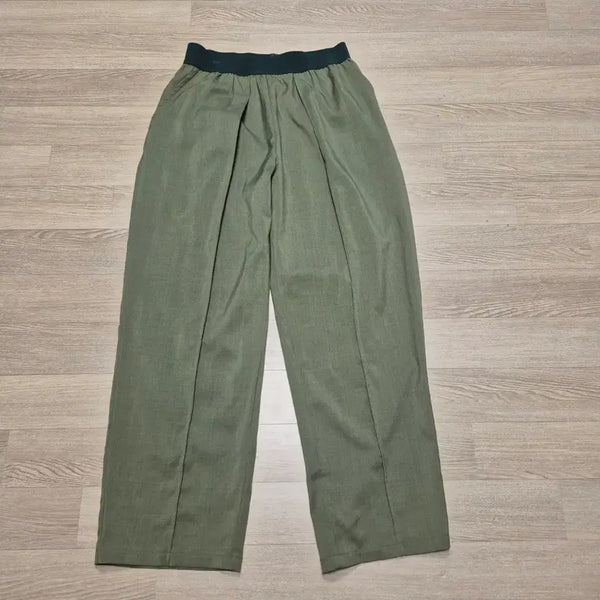 [BUNJANG] Green Wide-Leg Slacks (Size S) / 그린 와이드 슬랙스사이즈S