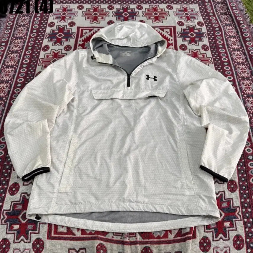 [BUNJANG] Under Armour Hooded Anorak White / 언더아머 후드 아노락 화이트