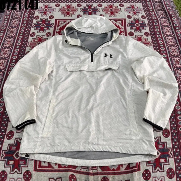 [BUNJANG] Under Armour Hooded Anorak White / 언더아머 후드 아노락 화이트