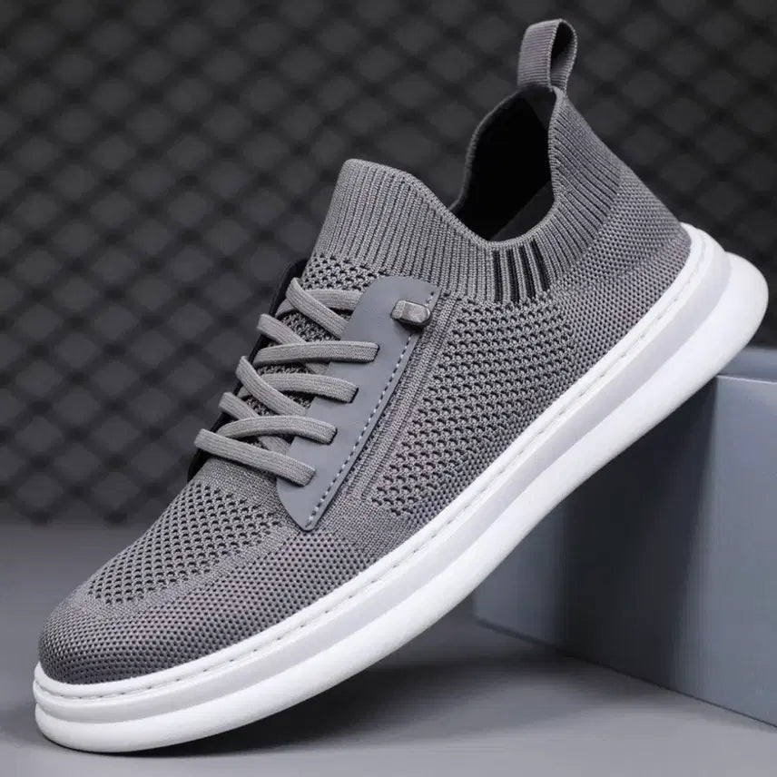 [BUNJANG] Men's Banding Knit Slip-On Sneakers - Gray / [땡처리/6,500원] 남성 밴딩 니트 슬립온 스니커즈 그레이