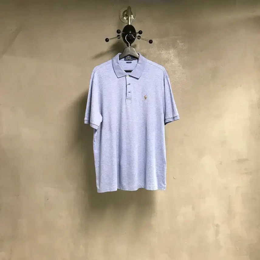[BUNJANG] Polo Ralph Lauren PK Short Sleeve Polo Shirt Sky Blue L / 폴로 랄프로렌 PK 반팔 카라티 스카이블루 L