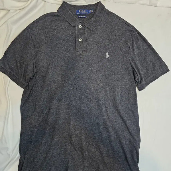 [BUNJANG] Polo Ralph Lauren Supima Soft-Touch Short-Sleeve Polo Shirt (Charcoal, M) / M사이즈]  폴로 랄프로렌 피마 소프트터치 반팔 카라티 (차콜)