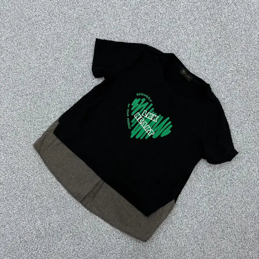 [BUNJANG] Vintage Women's Layered Short Sleeve T-Shirt / 실측확인 빈티지 여성 레이어드 반팔 티셔츠 0721J2