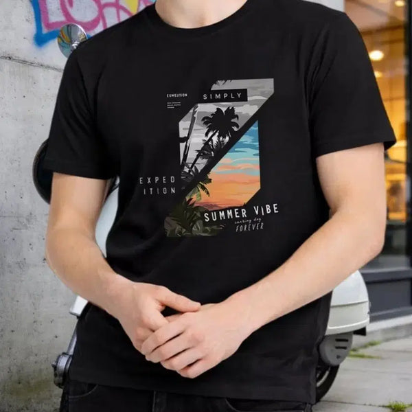 [BUNJANG] Vibe Graphic Short Sleeve Cotton T-Shirt / 새상품 바이브그래픽 반팔 면티셔츠