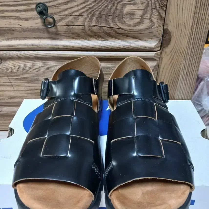 [BUNJANG] Camper Brutus Black Leather Sandals (280mm) / 캠퍼 브루투스 블랙 가죽 샌들(280mm)