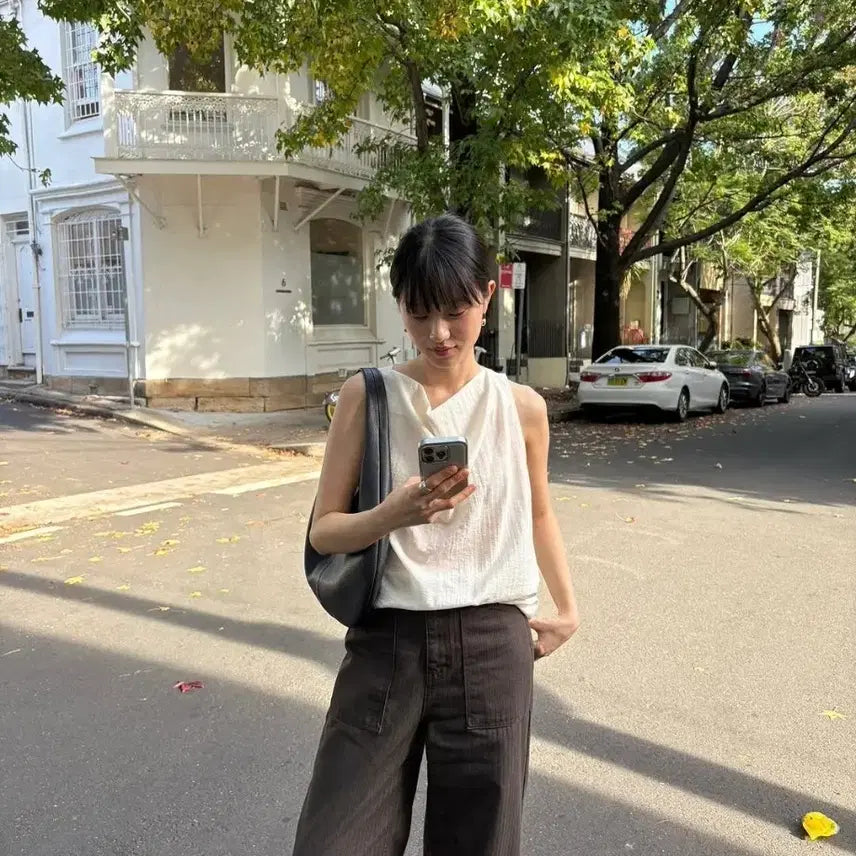 [BUNJANG] Artto Draped Halter Top Cream / (새상품) 아르토 드레이프 홀터 탑 artto draped halter top