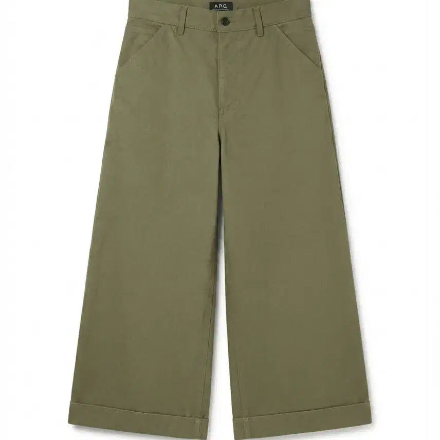 [BUNJANG] A.P.C. Khaki Wide Pants - Size S / A.P.C. 와이드 팬츠 카키 S