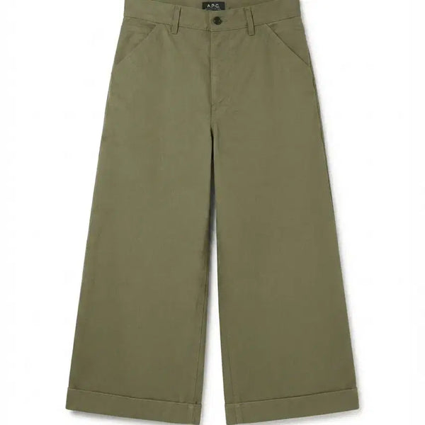 [BUNJANG] A.P.C. Khaki Wide Pants - Size S / A.P.C. 와이드 팬츠 카키 S