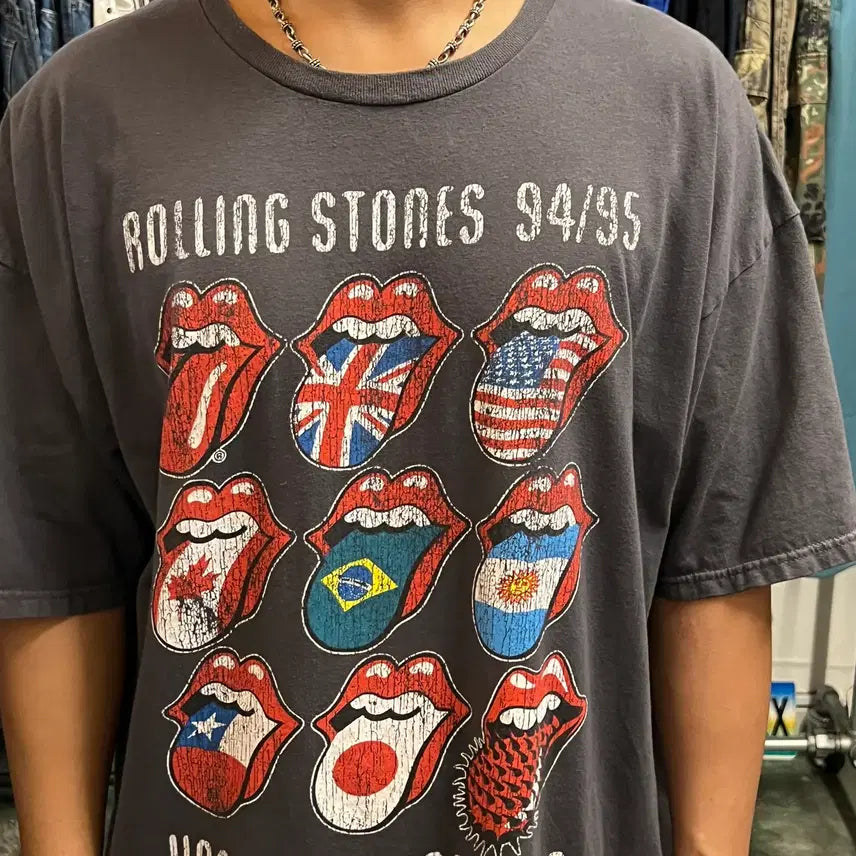 [BUNJANG] Rolling Stones Voodoo Lounge Tour 2009 Reissue Graphic Band T-Shirt (2XL) / 00s [2XL] 롤링스톤즈 플래그 텅 그래픽 빈티지 밴드 티셔츠
