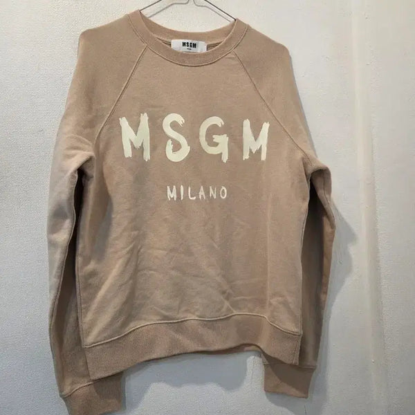 [BUNJANG] MSGM Milano Logo Sweatshirt Beige / MSGM 밀라노 로고 맨투맨 베이지 가57