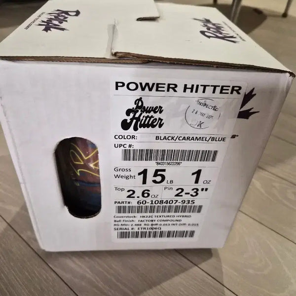 [BUNJANG] Hammer Power Heater Bowling Ball Black/Caramel/Blue 15LB 1OZ / 파워 히터 볼링공 블랙/카라멜/블루 15LB 1OZ