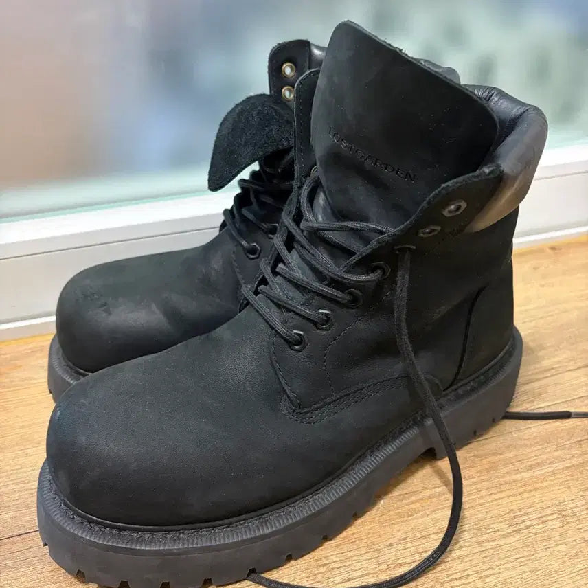 [BUNJANG] Lost Garden Root Black Platform Boots / 로스트가든 루트 블랙