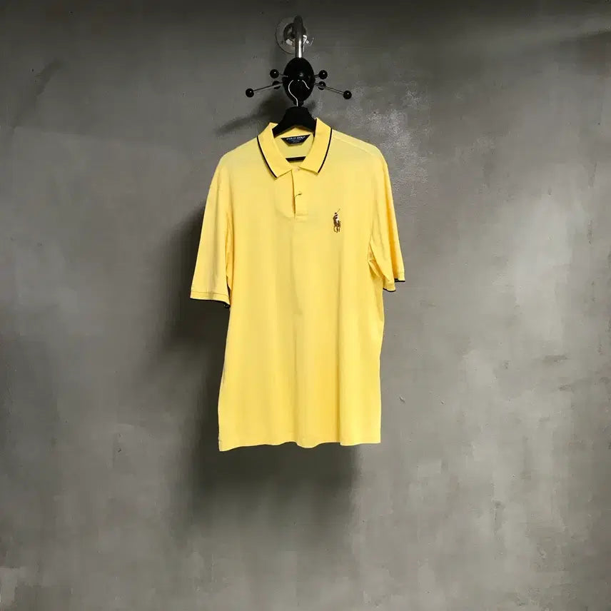 [BUNJANG] Polo Ralph Lauren PK Short Sleeve Polo Shirt Yellow L / 폴로 랄프로렌 PK 반팔 카라티 옐로 L