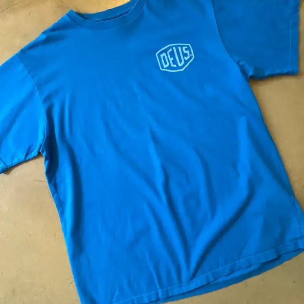 [BUNJANG] Deus Ex Machina Seongsu College T-Shirt Midnight Blue / 데우스 엑스 마키나 성수 컬리지 티셔츠 미드나잇 블루