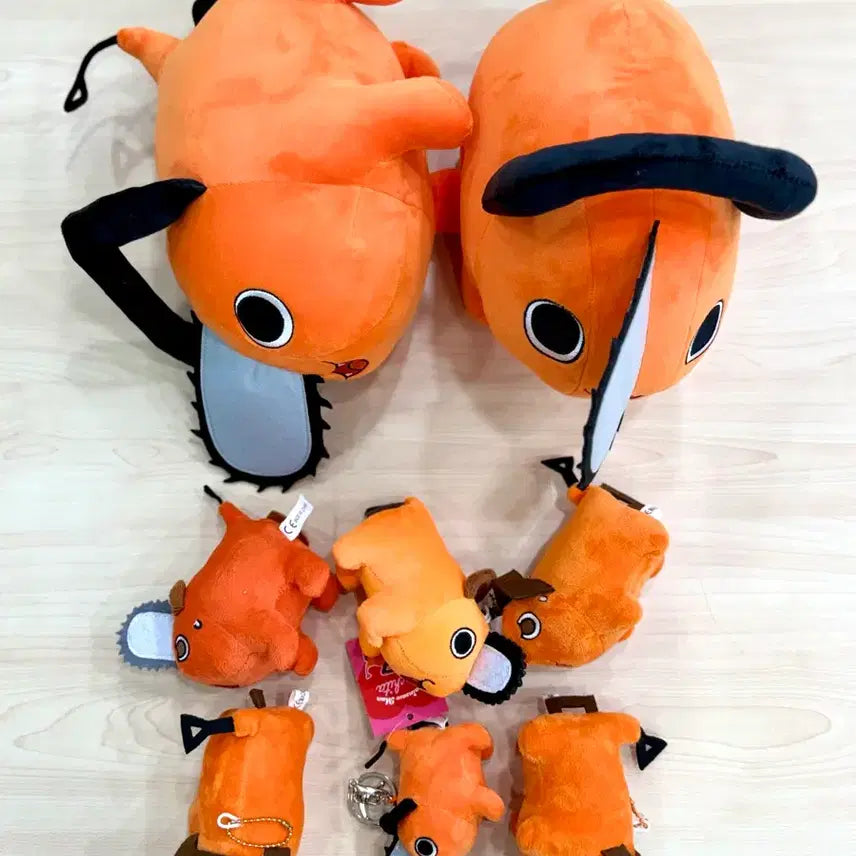 [BUNJANG] Chainsaw Man Pochita Medium Plush Bag Charm Keychain Set / 체인소맨 포치타 중형인형뽑기 열쇠가방고리키링 인형 일괄(새상품)
