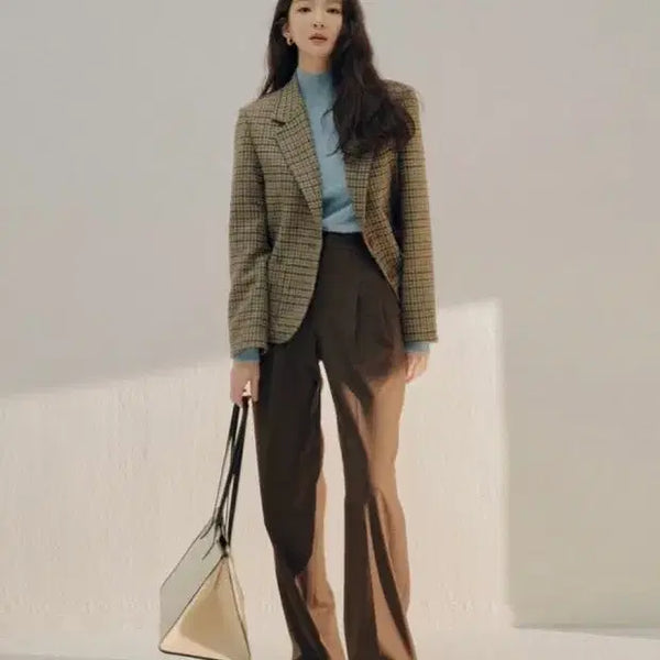 [BUNJANG] Abra Mua Marton Mills Check Pattern Single Wool Blazer Jacket / 아비에무아 마튼밀스 체크패턴 싱글 울블레이저 재킷
