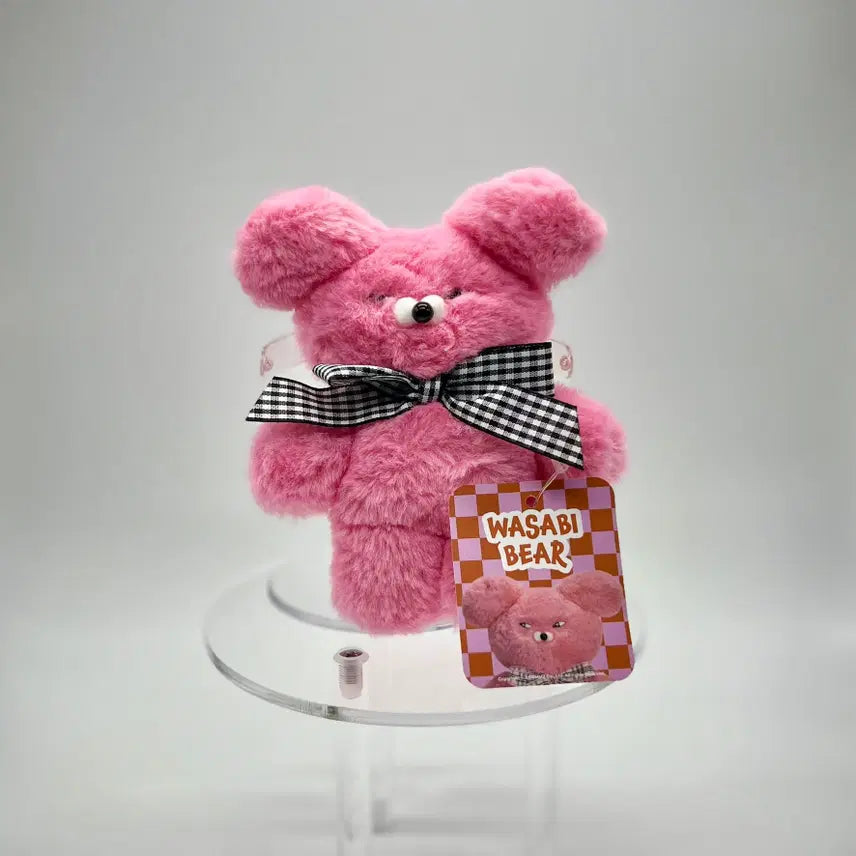 [BUNJANG] Wasabi Bear Pink Bear 13cm Plush Keyring / 핑사비베어 13cm 키링
