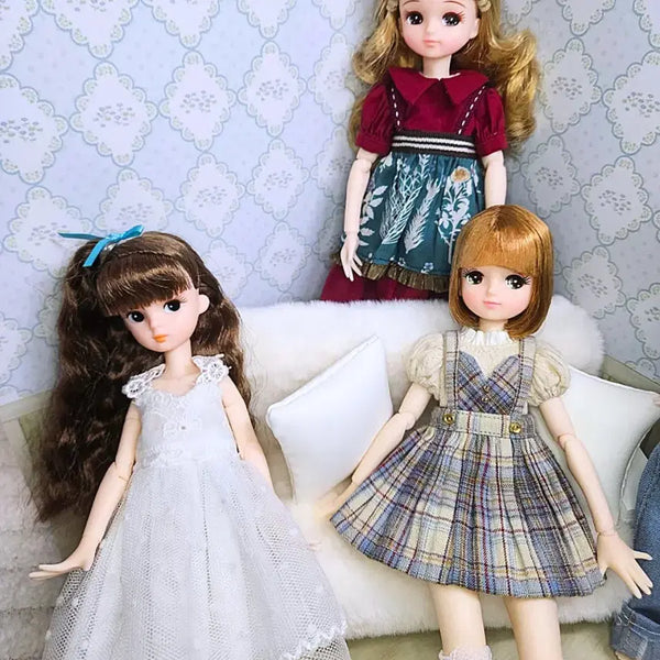 [BUNJANG] Dollhouse Furniture Set (Sofa & Backdrop) for 1/6 Scale Dolls / 룸박스 육일돌 사이즈 가구 (소파와 배경지) 인형 키덜트