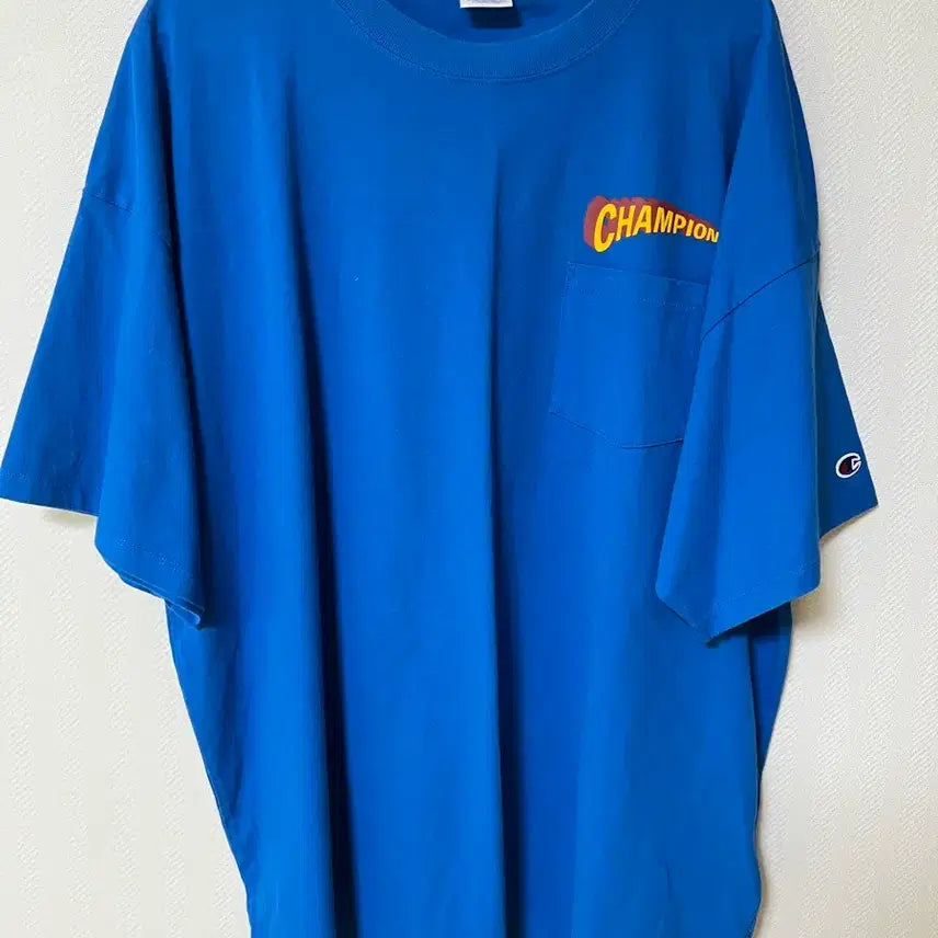 [BUNJANG] Champion Blue Pocket T-Shirt XL / 챔피온 블루 포켓 반팔티 xl