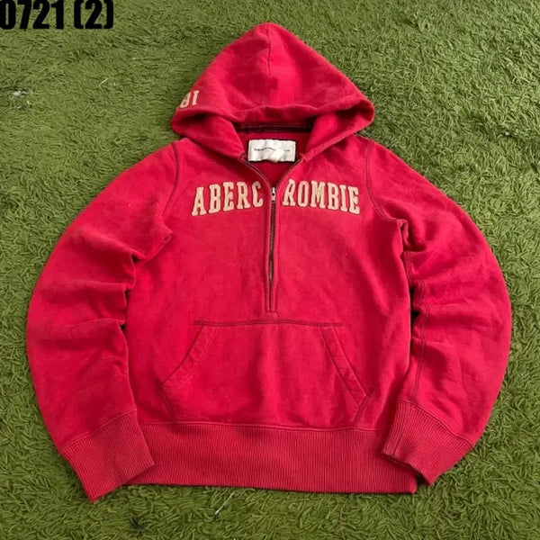 [BUNJANG] Abercrombie Red Hoodie / 아베크롬비 후드티 레드