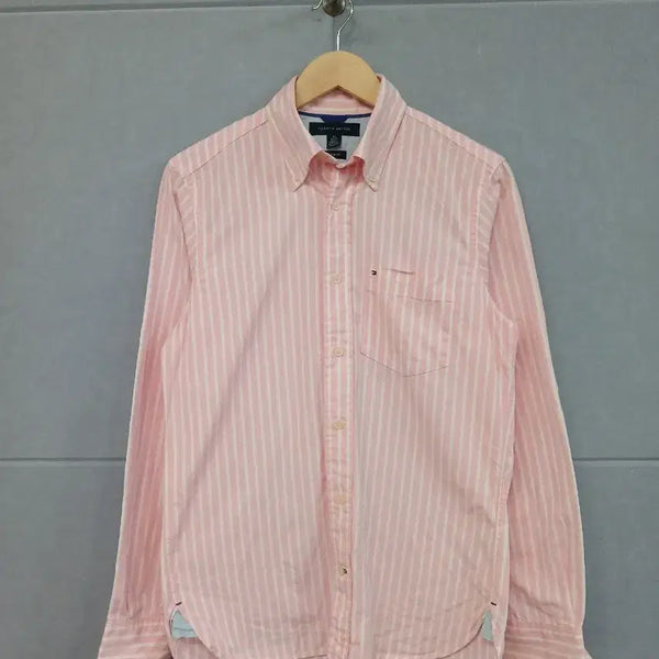 [BUNJANG] Tommy Hilfiger Pink Stripe Shirt XS / *타미힐피거 핑크 스트라이프 셔츠 XS