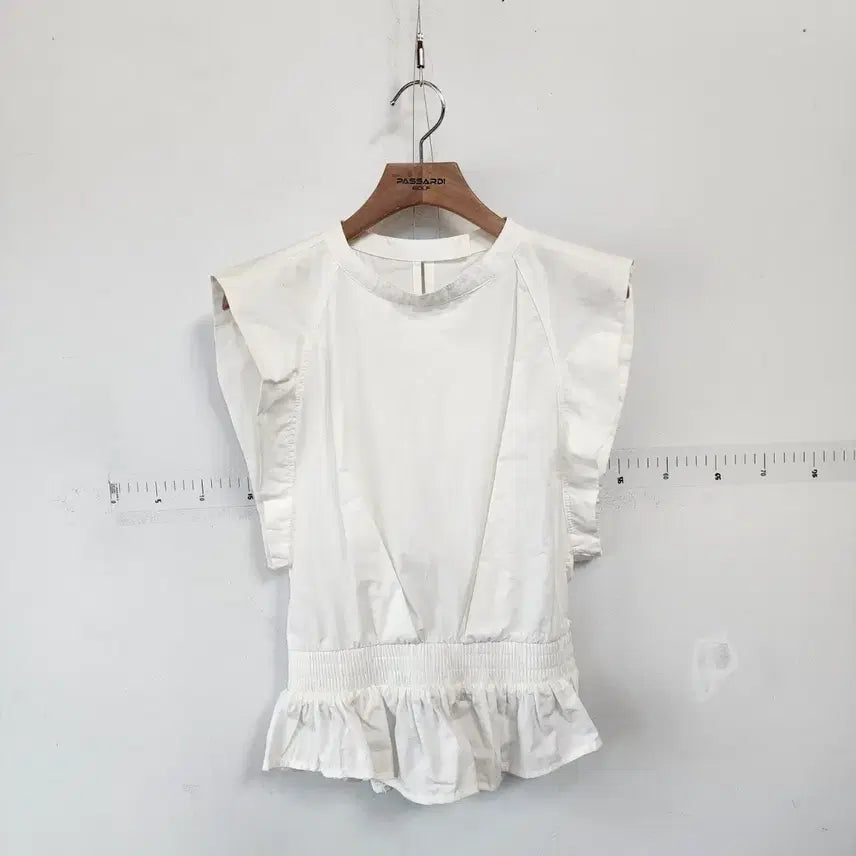 [BUNJANG] Luxury Cotton Blouse with Banding / 명품 밴딩 면 블라우스