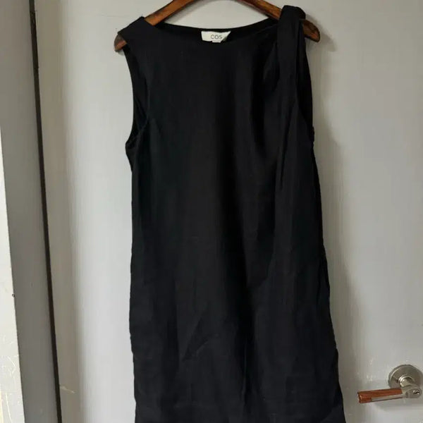 [BUNJANG] COS Linen Midi Dress Navy Black Size 36 / 코스원피스 (36사이즈)(예뻐요)(린넨)(네이비블랙)(고급)