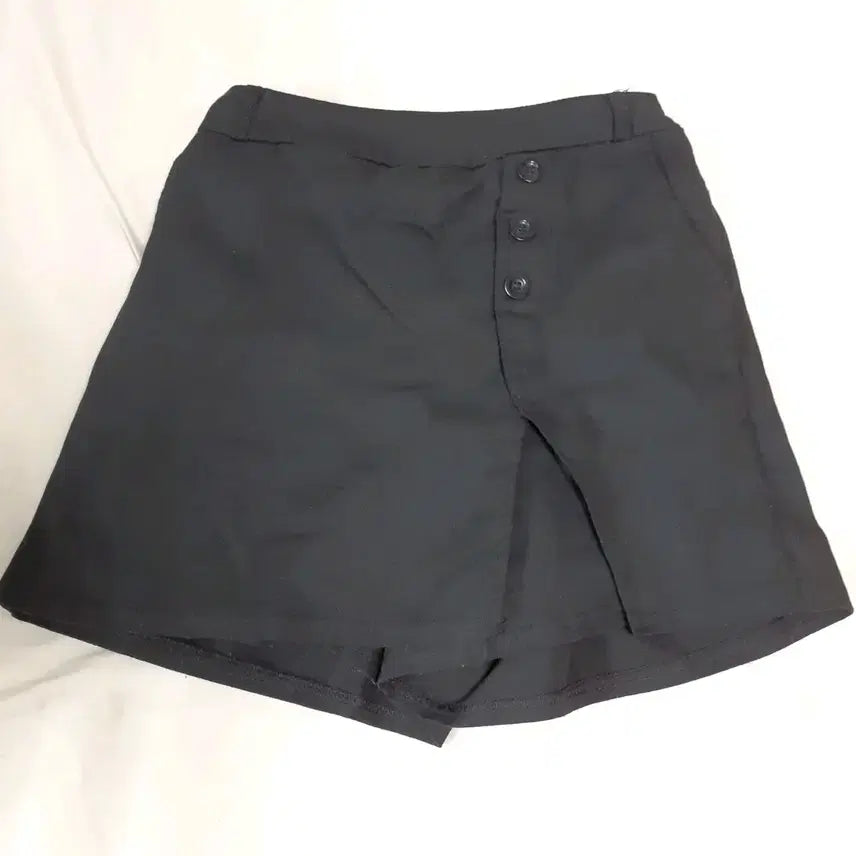 [BUNJANG] Black Wrap Skirt Shorts Pants / 블랙 랩 스커트 반바지 치마바지 팬츠