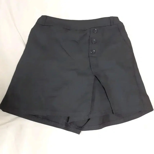 [BUNJANG] Black Wrap Skirt Shorts Pants / 블랙 랩 스커트 반바지 치마바지 팬츠