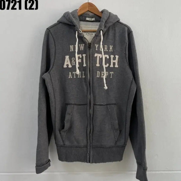[BUNJANG] Abercrombie & Fitch Grey Zip-Up Hoodie / 아베크롬비앤피치 그레이 후드 집업