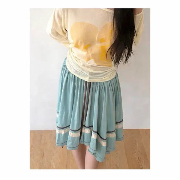 [BUNJANG] Vintage Midi Skirt / 빈티지 미디 스커트 치마 / 하구미모리걸아오이유우오리엔탈민트초코에이블리