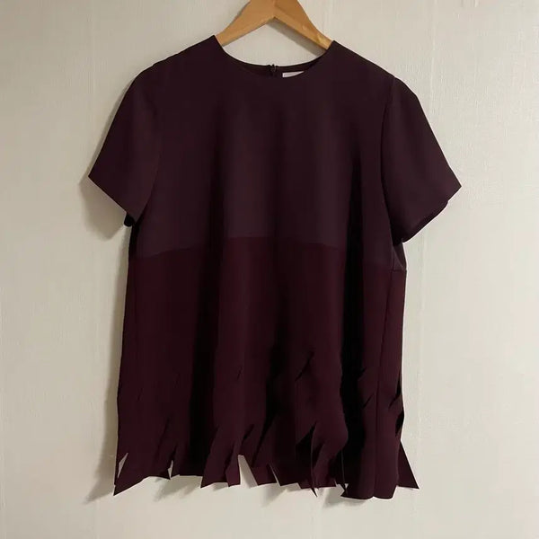 [BUNJANG] KUHO Fringe Cut-out Blouse / 구호 프린지 컷아웃 블라우스