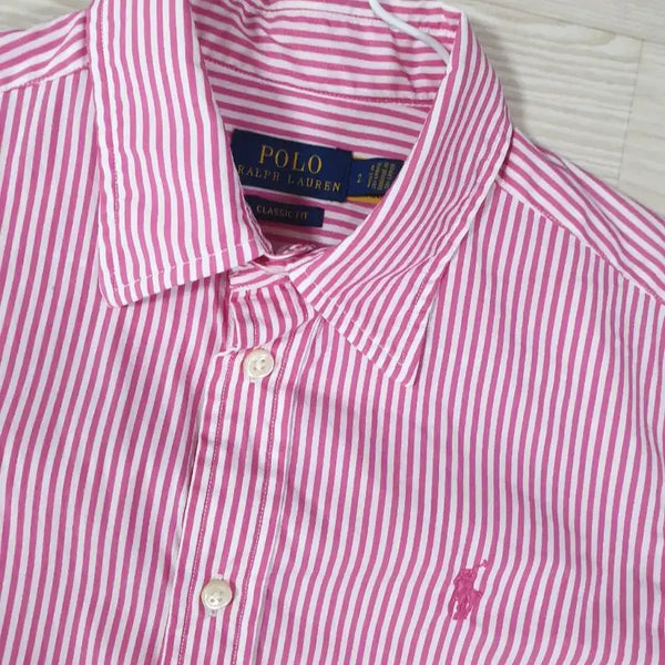 [BUNJANG] Polo Ralph Lauren Women's Striped Shirt / [ QR, 여성용 ] 폴로 랄프로렌 스트라이프 셔츠