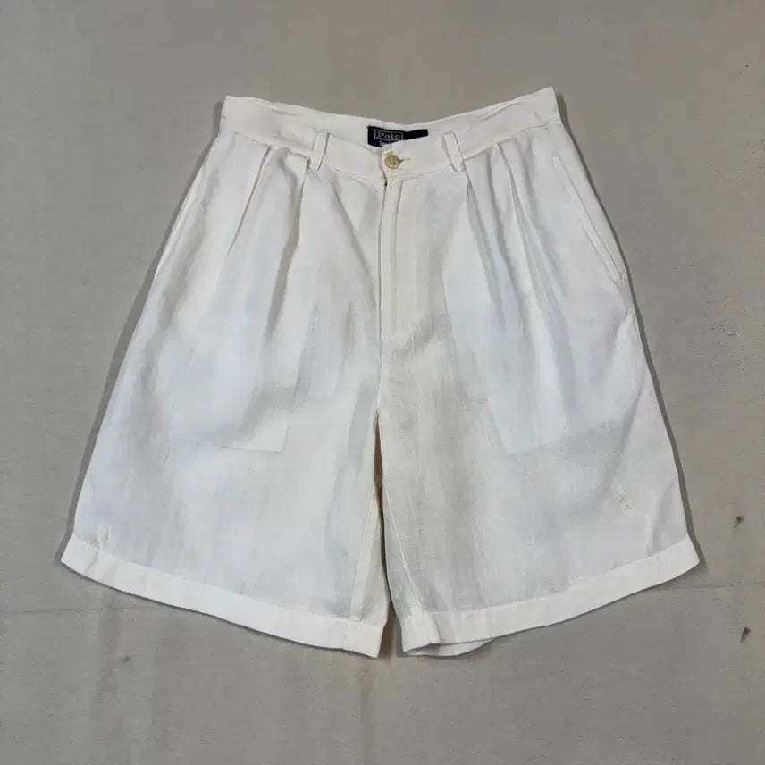 [BUNJANG] Polo Ralph Lauren 29inch Linen White Shorts / 29inch) 폴로 랄프로렌 100 린넨 화이트 2T 쇼츠 반바지