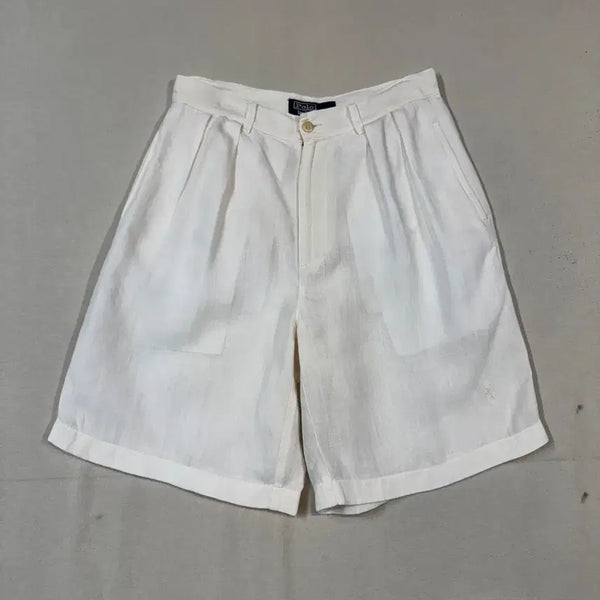 [BUNJANG] Polo Ralph Lauren 29inch Linen White Shorts / 29inch) 폴로 랄프로렌 100 린넨 화이트 2T 쇼츠 반바지