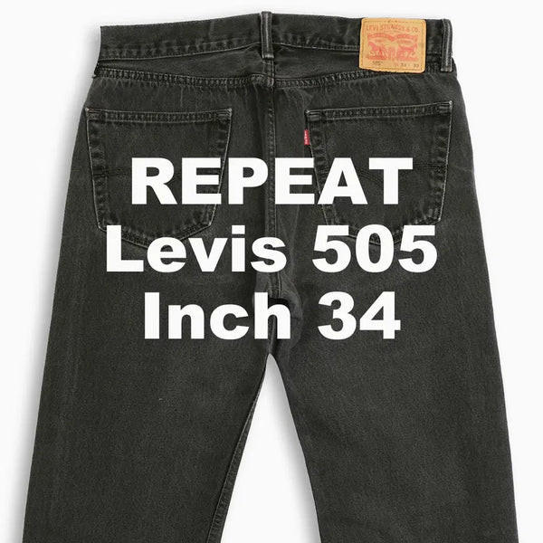 [BUNJANG] Vintage Levi's 505 Black Jeans (34 Inch) / 빈티지 리바이스 505 흑청 블랙진 34 인치 LV5053435
