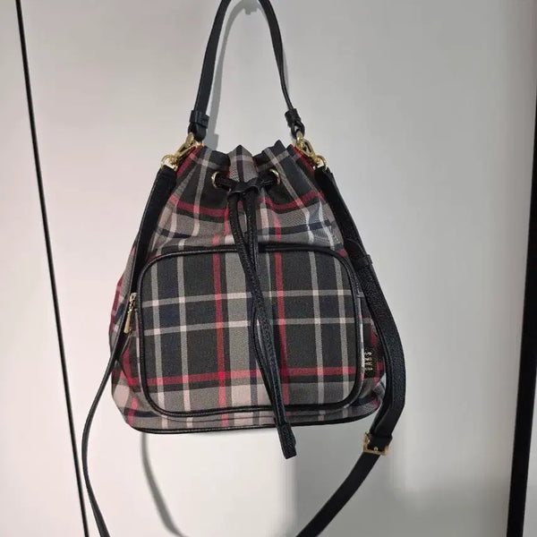 [BUNJANG] Daks Checked Bucket Bag / 닥스 체크 버킷백