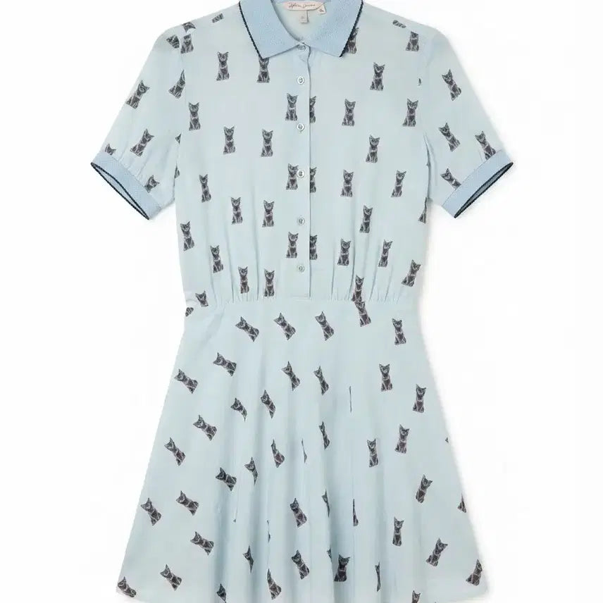 [BUNJANG] Paul & Joe Sister Cat Pattern Dress / 폴앤죠시스터 고양이 패턴 원피스 38