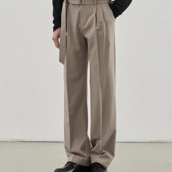 [BUNJANG] Drawfit Modz Wool Wide Belted Slacks Greyish Beige L / (드로우핏) 모즈 울 와이드 벨티드 슬랙스 [GREYISH BEIGE / L]