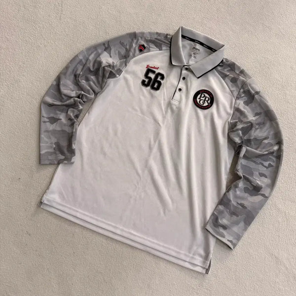 [BUNJANG] PGR Camo Long Sleeve Polo Shirt / 105 PGR 카모 긴팔 카라티 0721T2