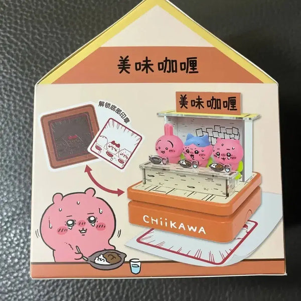 [BUNJANG] Chiikawa Spicy Curry Acrylic Stamp Figure (Hachiware, Usagi) / 치이카와 매운카레 아크릴 스탬프 피규어 도장 하치와레 우사기