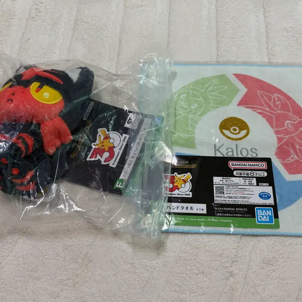 [BUNJANG] Pokemon 30th Anniversary Ichiban Kuji E Prize Fennekin & Hand Towel Bundle Set / 포켓몬스터 30주년 이치방쿠지/제일복권 E상 냐오불 + 핸드타올 일괄