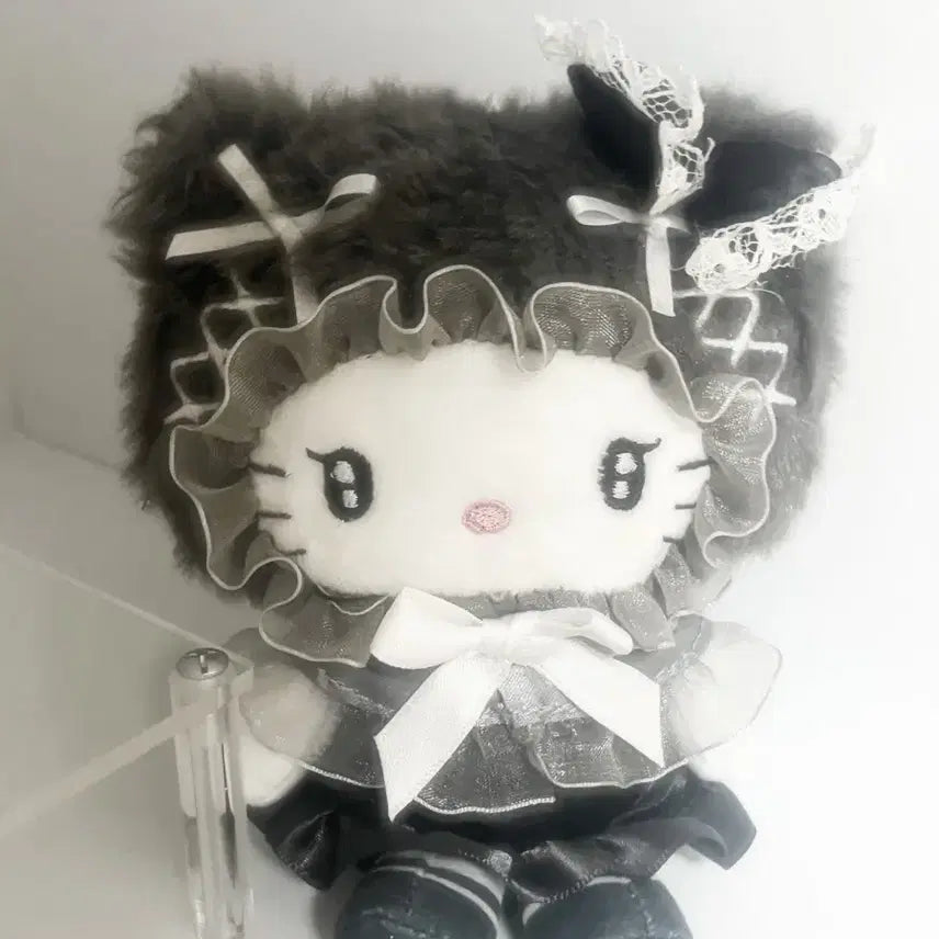 [BUNJANG] Sanrio Mascot "Fuwa Fuwa Frill" Plush Doll - Hello Kitty (Vintage) / 일본정품) 마스코트 키티 후와후와 프릴 인형 헬로키티 고전키티 지뢰계
