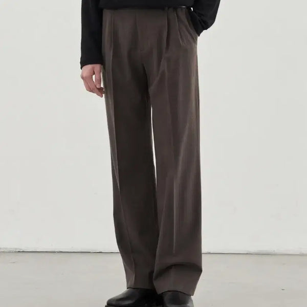 [BUNJANG] Drawfit Moz Wool Wide Belted Slacks (Melange Brown, L) / (드로우핏) 모즈 울 와이드 벨티드 슬랙스 [ 멜란지브라운 / L]